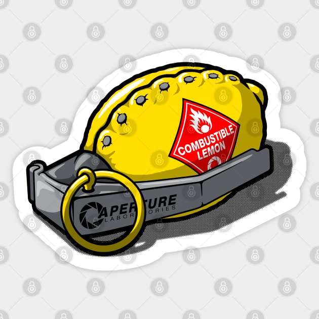 Combustible Lemon Sticker by R-evolution_GFX